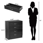 Szafka nocna z 4 szufladami i USB