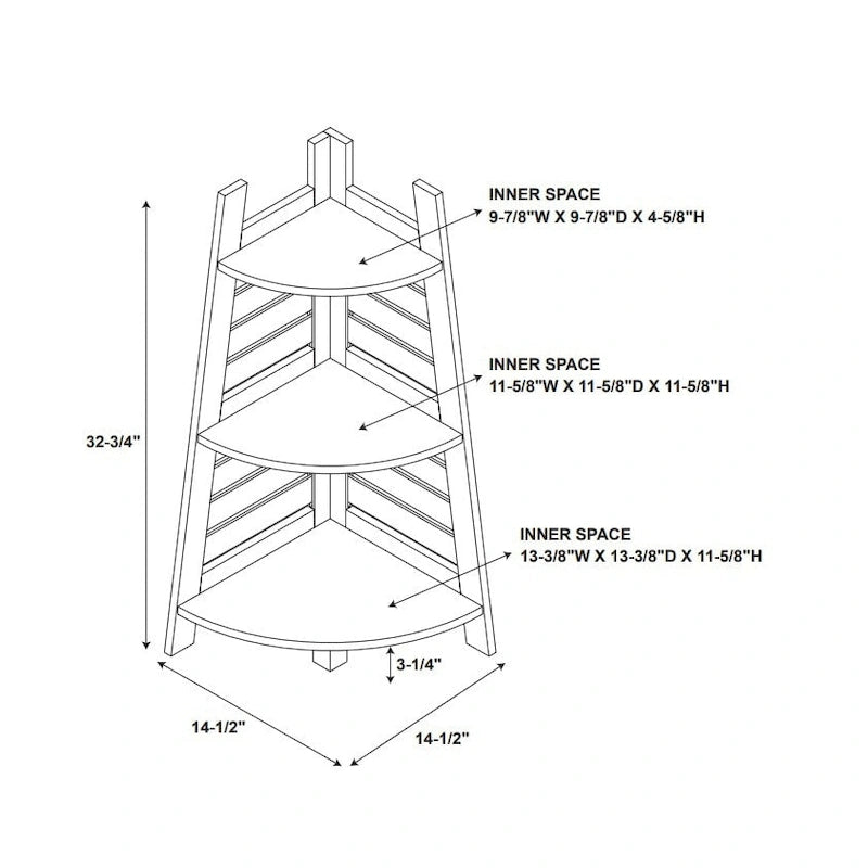 Bamboo Corner Shelf