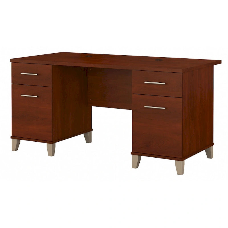 60W Office Computer Desk with Drawers