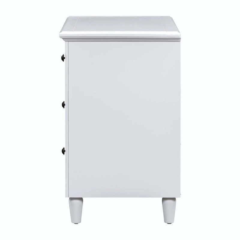 3-Drawer Nightstand Storage Wood Cabinet