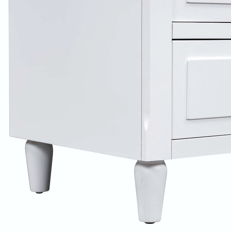 3-Drawer Nightstand Storage Wood Cabinet