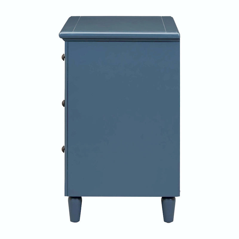 3-Drawer Nightstand Storage Wood Cabinet