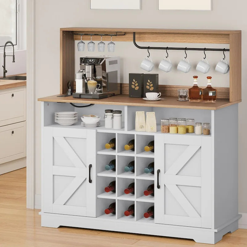 50 Farmhouse Coffee Bar Cabinet Wine Buffet Cabinet Kitchen Sideboard Buffet Cabinet