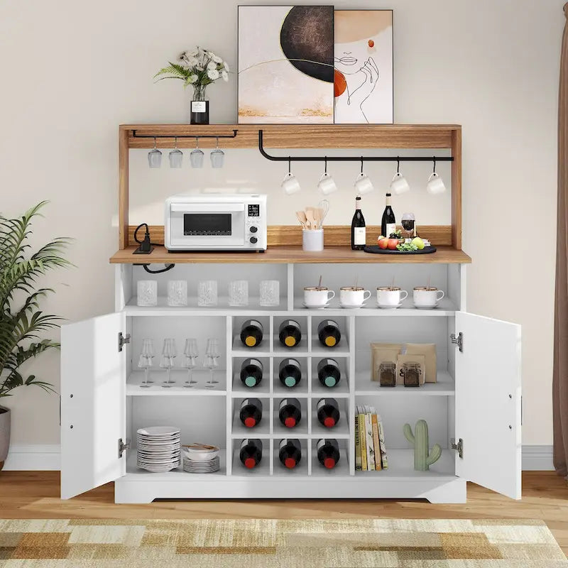 50 Farmhouse Coffee Bar Cabinet Wine Buffet Cabinet Kitchen Sideboard Buffet Cabinet
