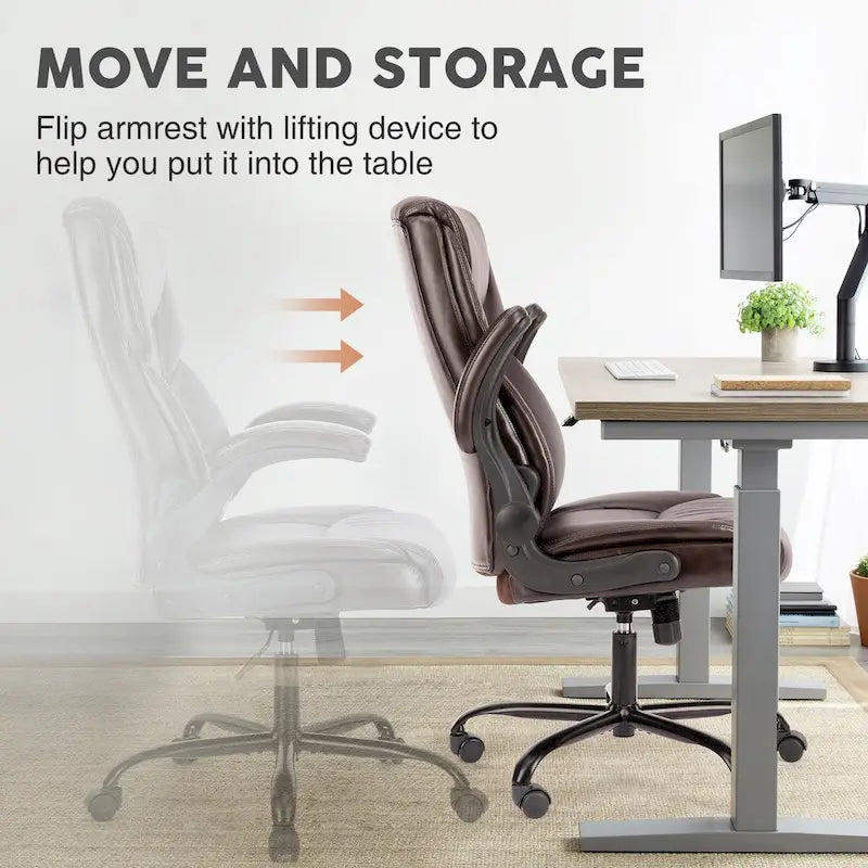 Fotel biurowy ergonomiczny z podnoszonymi podłokietnikami z regulacją