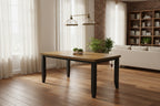 Woodlands 60-78 Inch Counter Height Dining Table, Extendable, Brown Wood