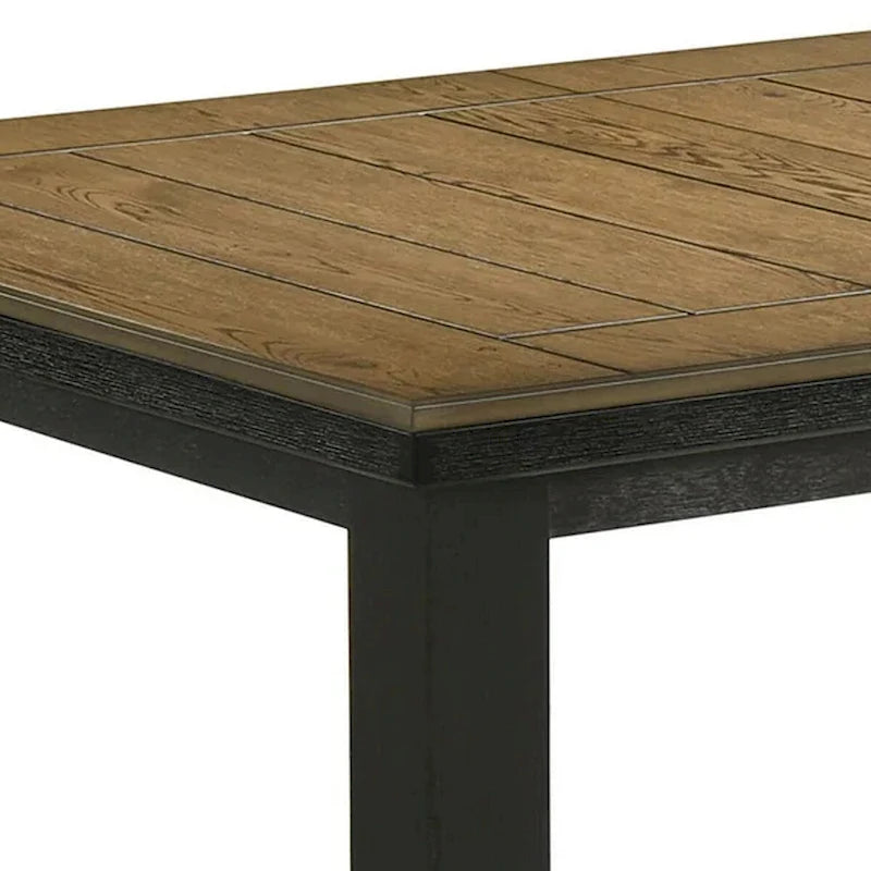 60-78 Inch Counter Height Dining Table, Extendable, Brown Wood