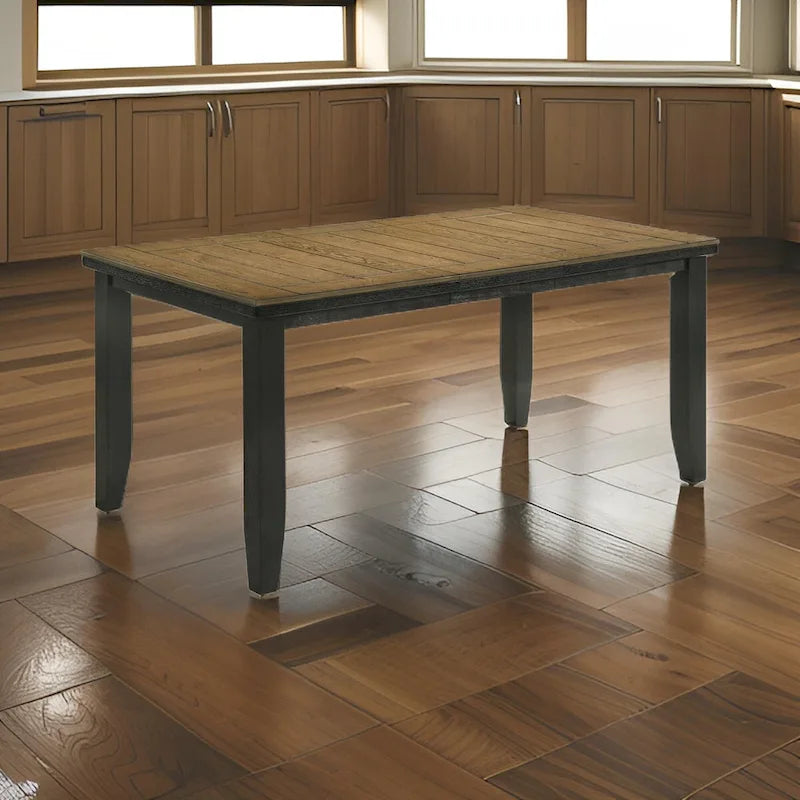 60-78 Inch Counter Height Dining Table, Extendable, Brown Wood