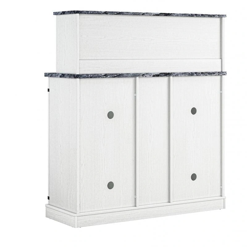 47 in. Farm Style Wood Buffet Bar Cabinet
